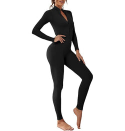 Long Sleeve Ribbed Jumpsuit