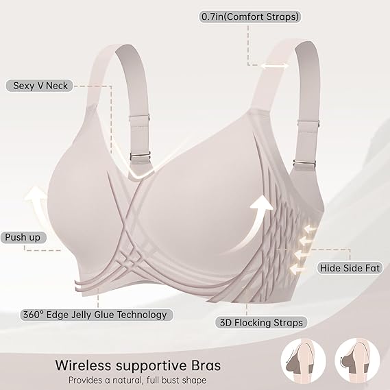 Seamless Push Up Anti Sagging Supportive Bras (32A to 40D/42B)